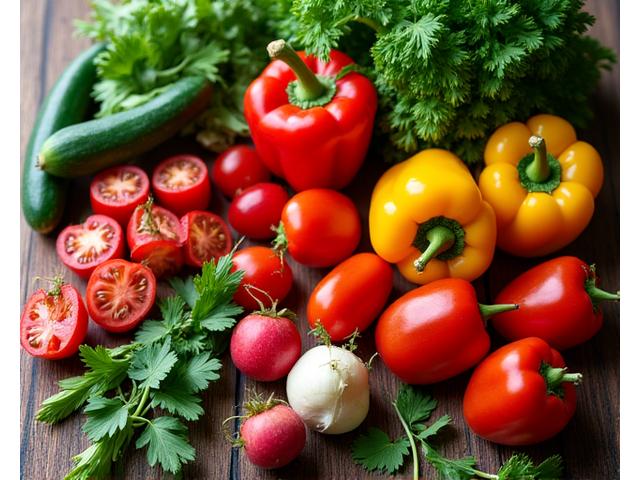 Zblizenie na świeże warzywa, symbolizujące zdrową dietę