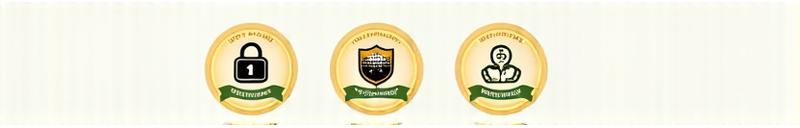 Grafika ze znaczkami certyfikatów bezpieczeństwa, takimi jak SSL Secure, GDPR Compliant i Security Audited